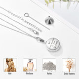 Sterling Sliver Compass Urn Necklace for Ashes