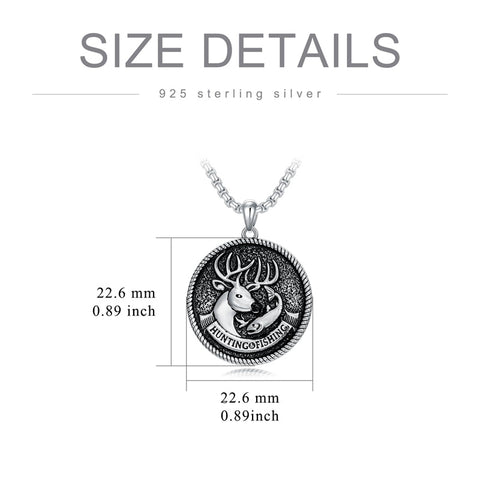 Sterling Silver Viking Dragon Eagle Wolf Animal Pendant Necklace for Men