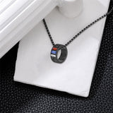 Sterling Silver 10K Gold 14K Gold 18K Gold Personalized Birthstone Engraved  Class Pendant Necklace