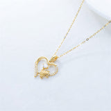 14K Gold Sea Turtle & Mother and Child Pendant Necklaces