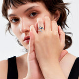 925 Sterling Silver Cute Animal Ring Adjustable Open Ring  Jewelry Gift for Women Girls