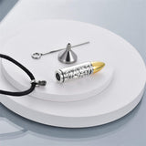 925 Sterling Silver Necklace for Men Memento Mori Necklace Urn Necklace for Ashes Cremation Jewelry Gift for Men