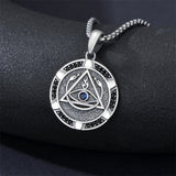 Sterling Silver AA Sobriety Snake Pendant Necklace for Men