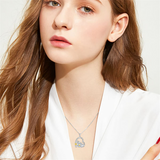 Highland Cow Necklace Sterling Silver Heart Cow Pendant Charm Jewelry Gifts for Women Girls