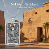 Sterling Silver Tarot Card Pendant  Necklace for Men Gothic Amulet Jewelry