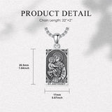 Sterling Silver Saint Anthony Saint Jude Saint Christopher   Saint Michael Amulet Religious Pendant Necklace
