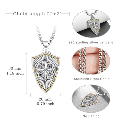 14K Gold Plated Masonic Cross Compass St Michael St Christopher Santa Muerte Star of David Pendant Necklace