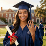 Sterling Silver Personalized Graduation Ring for Class of 2026