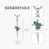 Sterling Silver Medieval Sword Dagger Pendant Necklace