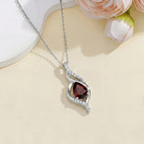 14K Gold Plated 12 Month Birthstone Infinity Twisted Pendant Necklace Mother's Day Christmas Anniversary Birthday Gift