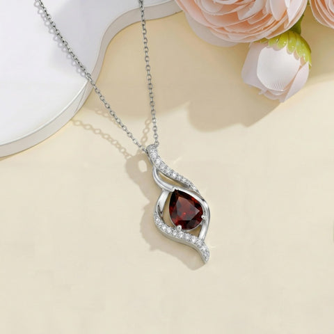 14K Gold Plated 12 Month Birthstone Infinity Twisted Pendant Necklace Mother's Day Christmas Anniversary Birthday Gift