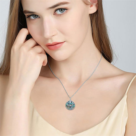 Sterling Silver Abalone Shell Bee Butterfly Dragonfly Urn Necklace for Ashes