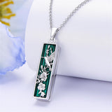 Sterling Silver Hummingbird Urn Necklace for Ashes