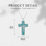 Sterling Silver Cross Pendant Necklace for Women Southwestern Cross Jewelry Gifts