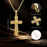 14K Gold Plated  Cross Necklace for Women Christian Jewelry  Birthday Christmas Gift
