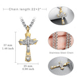 14K Gold Plated  Cross Necklace Religious Amulets Jewelry Gifts
