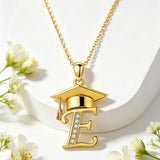 Initial  Graduation 14K Gold Plated Inspiring Grad Pendant Necklace Graduations Jewelry Gifts