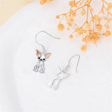 Sterling Silver Bee Butterfly Chicken Chihuahua  Dinosaur Frog Octopus Paw Print Platypus Dangle Earrings