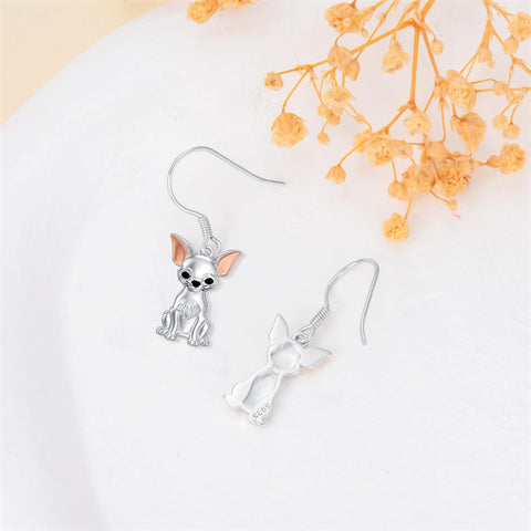 Sterling Silver Bee Butterfly Chicken Chihuahua  Dinosaur Frog Octopus Paw Print Platypus Dangle Earrings