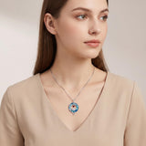 Sterling Silver Blue Crystal  Tree of Life Raccoon Bunny Cat Corgi  Pendant  Necklace  Anniversary Birthday Gifts