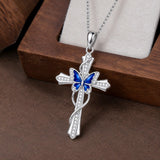 Sterling Silver Cross Pendant Necklace Gift for Anniversary Christmas