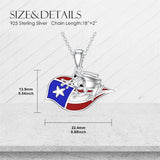 Sterling Silver Jamaica America Texas Africa Map Pendant Necklace Country Map Chain Jewelry Gifts