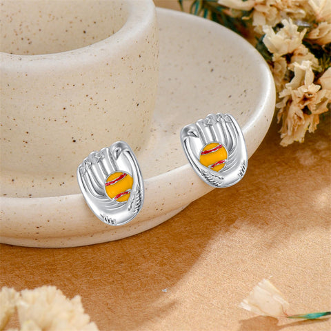 Sterling SilverHockeyBasketball Softball Football Volleyball Pickleball Soccer Baseball Tennis Stud Sport Earrings