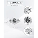 Sterling Silver Pear Oval Kite Heart Hexagon Emerald Coffin Cut Gemstone Engagement Promise Ring Set