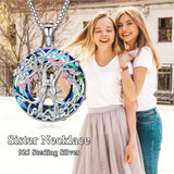 Sterling Silver Crystal Tree of Life Family Pendant Necklace for 1 to 5 Children