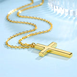 Stainless Steel Simple Men’s Stainless Steel Cross Pendant Chain Necklace for Men Women, 20-24 Inches Chain