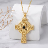 14K Gold Plated Cross Necklace for Women