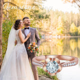 Sterling Silver 10K 14K 18K Gold Personalized Engraved 1-3 Carat Round Moissanite   Anniversary  Engagement Ring