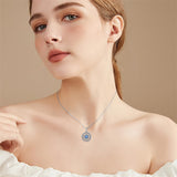 Sterling Silver  Evil Eye Protection Pendant Necklace
