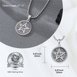 Sterling Silver Triple Moon Goddess Tetragrammaton Lilith Hecate  Pagan Wiccan Amulet Pendant Necklace