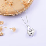Sterling Silver Personalized Engraved Moss Agate Larimar Moonstone Opal Turquoise Urn Necklace for Ashes