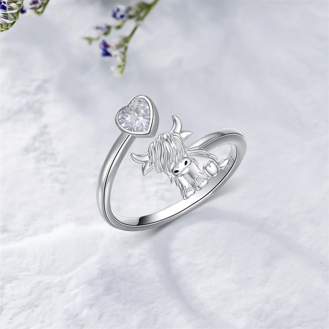 Argento Sterling S925 - Ciondolo E Sacchetto Europeo HIGHLAND COW - Foto 4