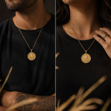 Patron Saint Medal Gold Plated Catholic Pendant Christian Religious Necklace Amulet Jewelry