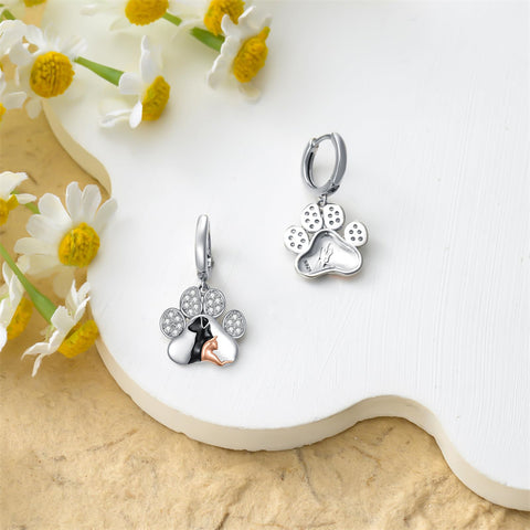 Sterling Silver Bee Butterfly Chicken Chihuahua  Dinosaur Frog Octopus Paw Print Platypus Dangle Earrings