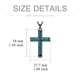 Sterling Silver Cross Pendant Necklace for Men