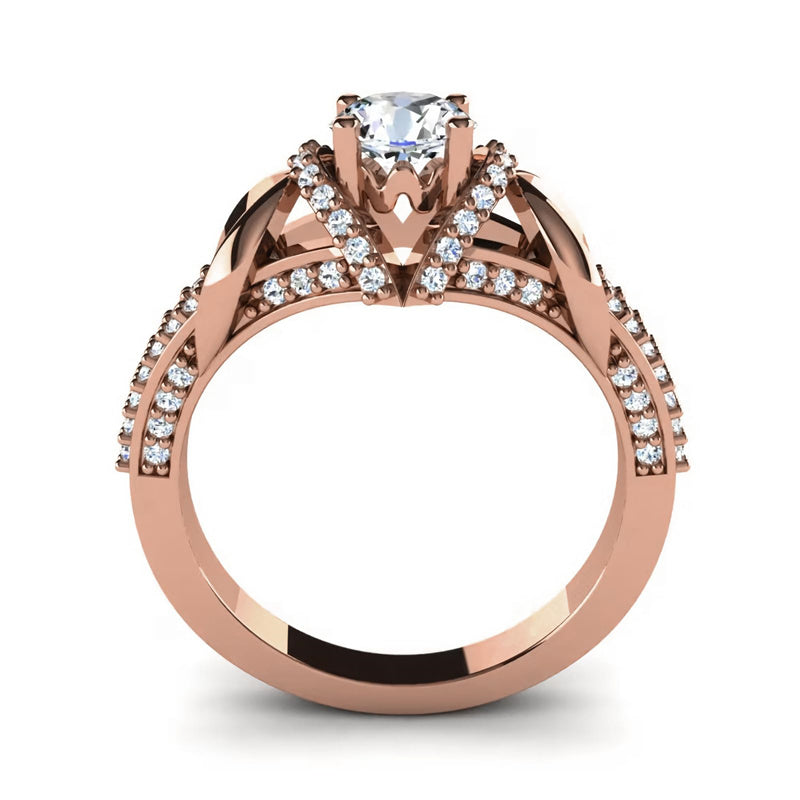 Sterling Silver Personalized Engraved Diamond Wedding Ring Set Engagem ...