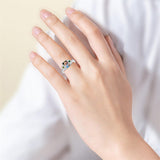 Sterling Silver Square Shaped Personalized Birthstone Engraved Photo Ring