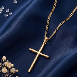 14K Gold Plated Cross Necklace for Women
