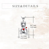 odoo Necklace Sterling Silver Witch Voodoo/Evil Bunny Pendant Gothic Jewelry Gifts for Women Girls