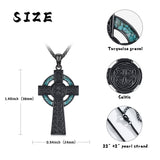 14K Gold Plated Celtic Vikin Cross Pendant Necklace Irish Jewelry Religious Protective Gift