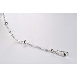 925 Sterling Silver Beaded Anklet Bracelet Multilayer Anklets for Women