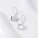 Sterling Silver Microphone  Saxophone Accordion  Clarinet Guitar Harp Leverback Earrings Gifts for Music Lovers