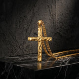 Cross Pendant Necklace for Men 14K Gold Plated Minimalist Christian Jewelry Religious Gift