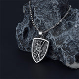 Sterling Silver St Christopher Medal Protection Pendant Necklace