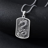 Sterling Silver Viking Dragon Eagle Wolf Animal Pendant Necklace for Men