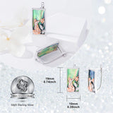 Sterling Silver Abalone Shell Mountain Cat Dog Fox Dragonfly Hummingbird Earring